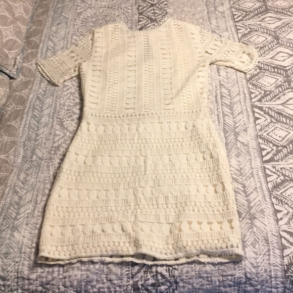 Cream colored vintage lace dress size 6 - Picture 3 of 4